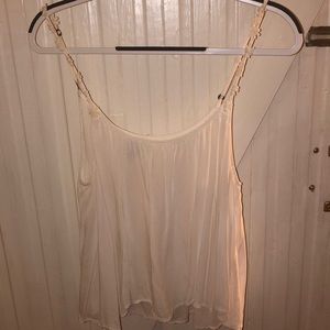 white loose tank top